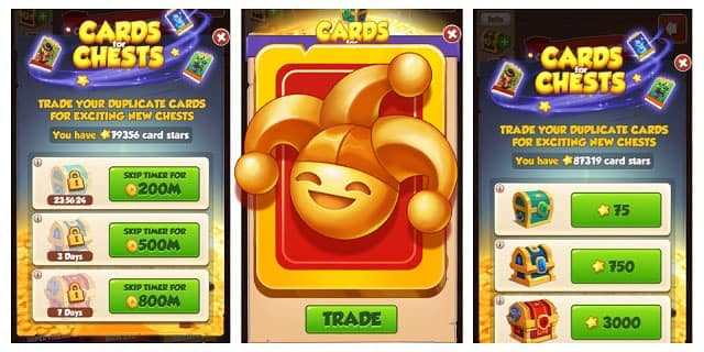 coin master chests cards